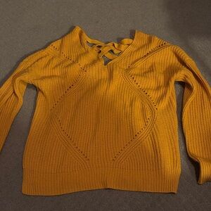 Charlotte Russe Golden V-Neck Sweater